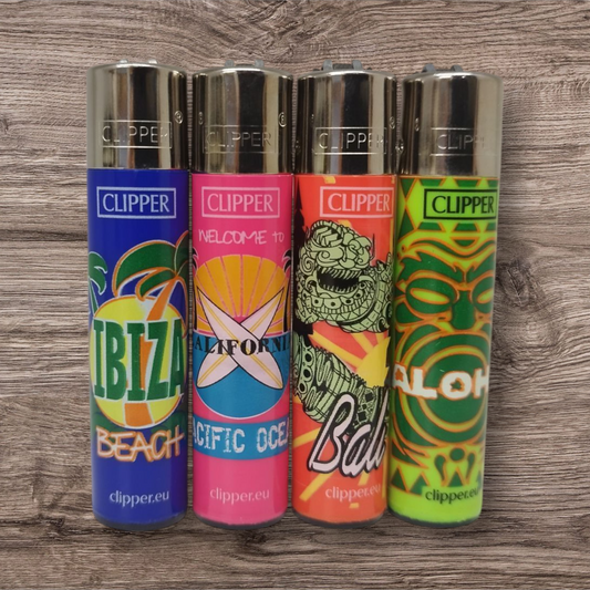 Clipper Large 4er Set - Tropical Island - Red Pin