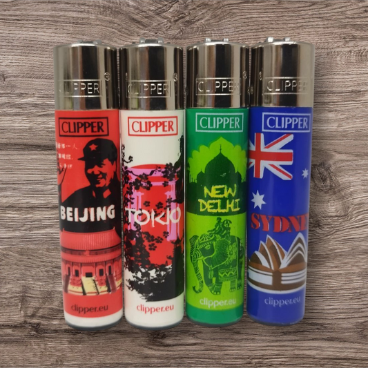 Clipper Large 4er Set - Cities 4 - Red Pin