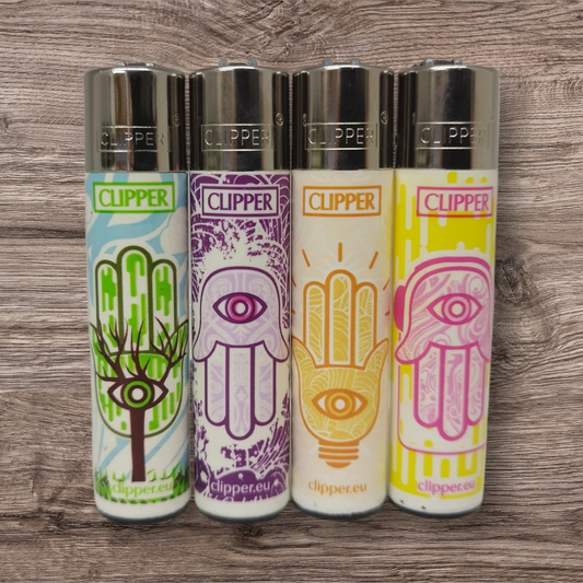 Clipper Large 4er Set - Hamsa by ctrl Art Designs 2014 - Red Pin