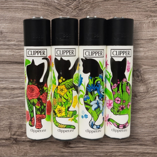 Clipper Large 4er Set - Cats & Flowers -