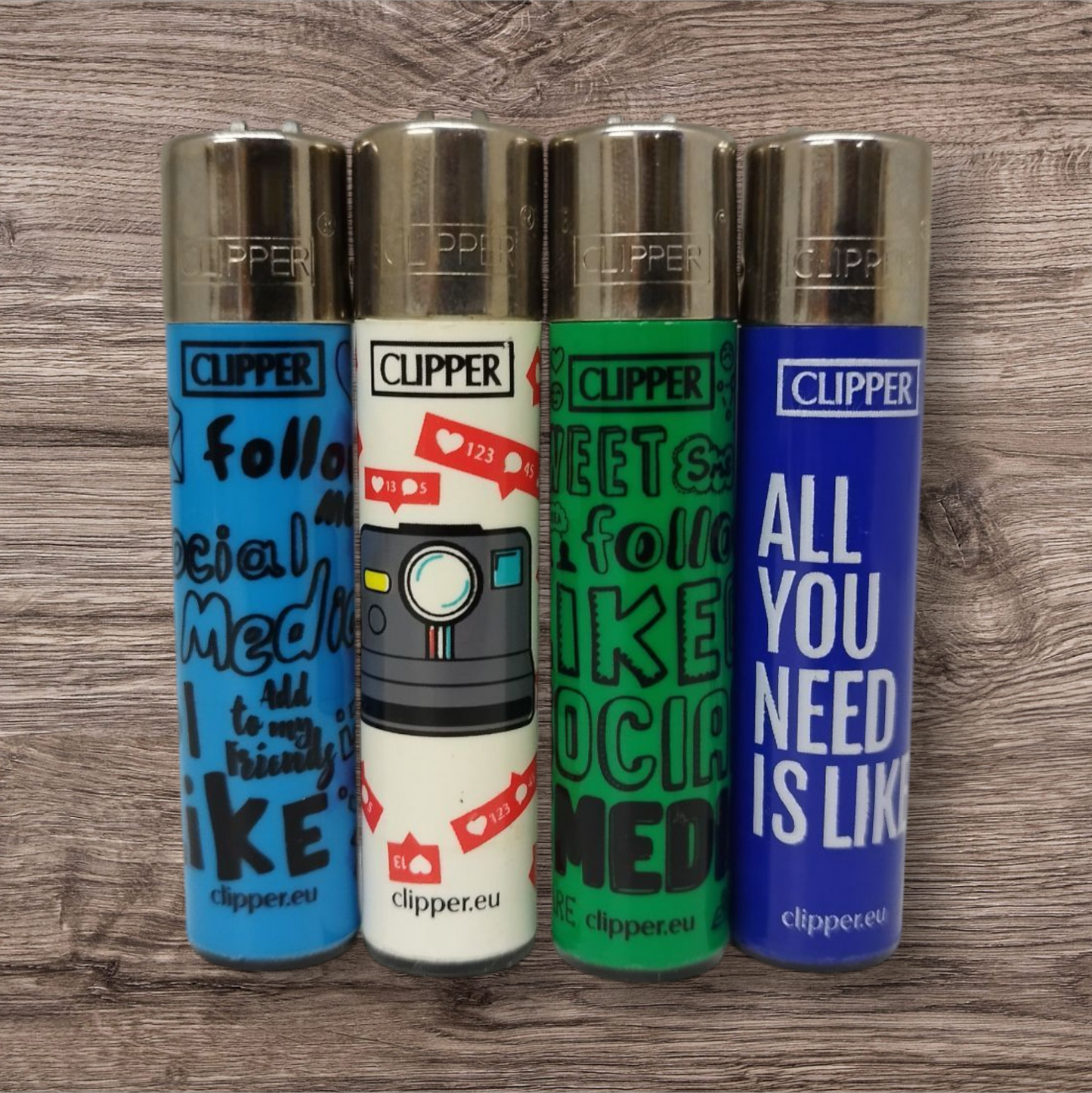 Clipper Large 4er Set - Social media - Red Pin