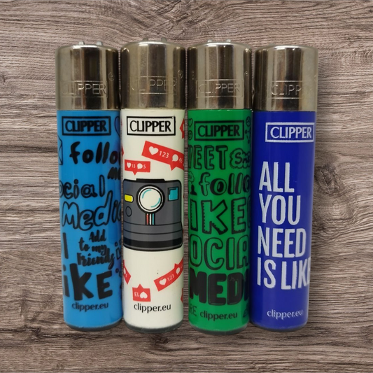 Clipper Large 4er Set - Social media - Red Pin