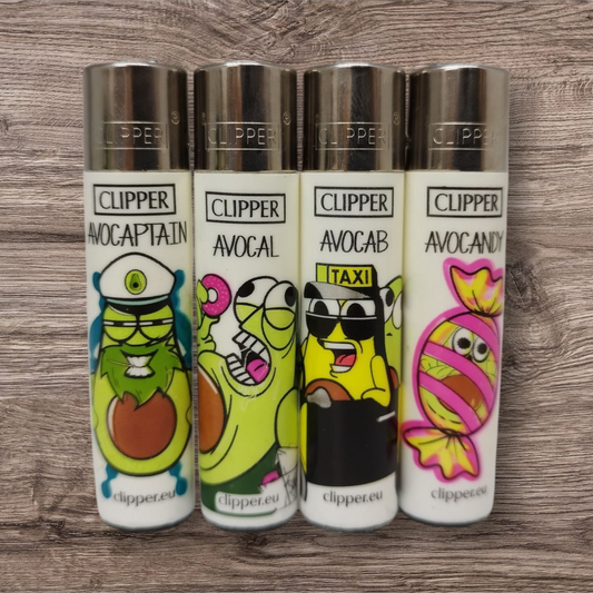 Clipper Large 4er Set - Funny Avocados -