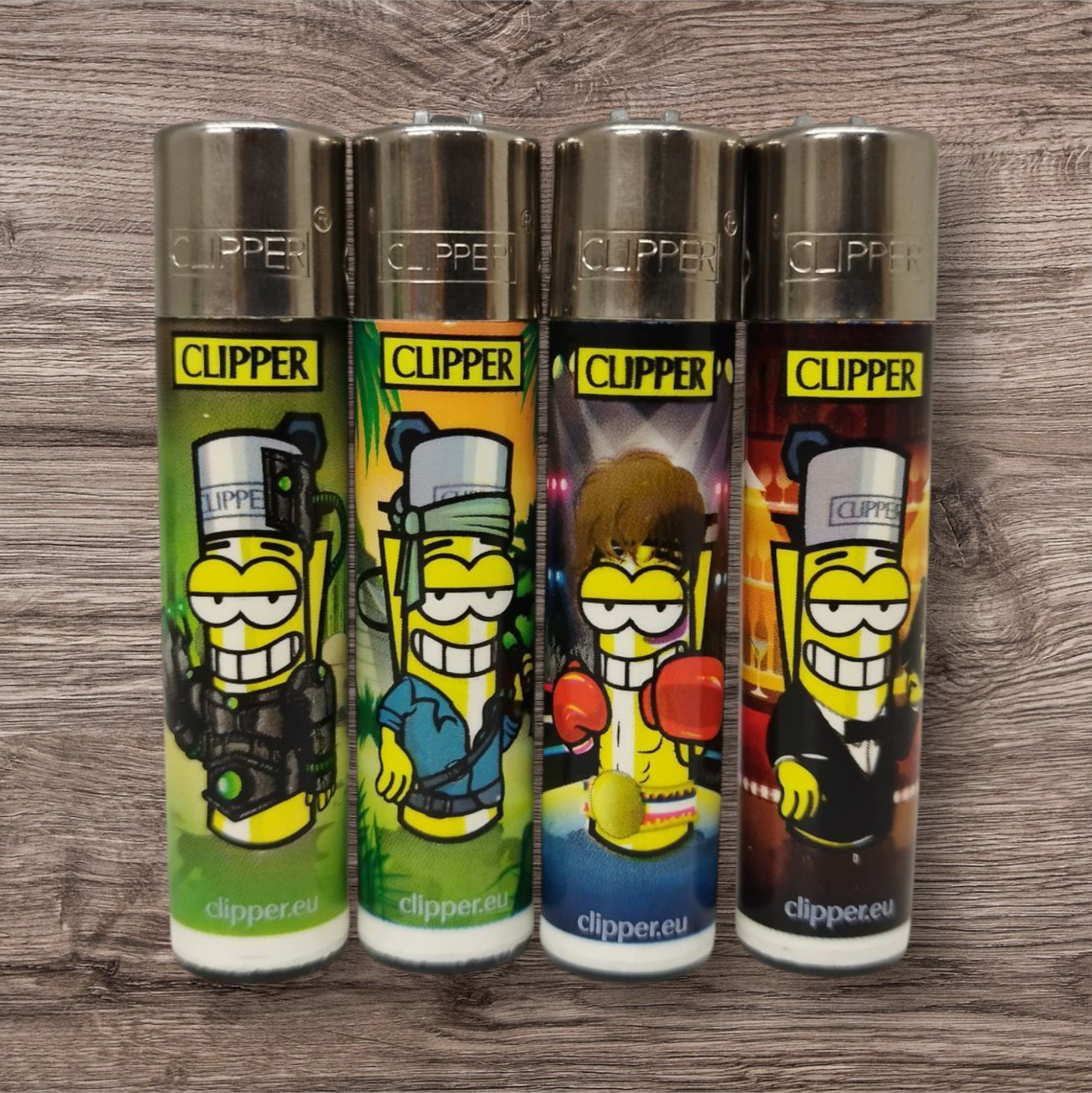 Clipper Large 4er Set - Clipperman Movies - Red Pin