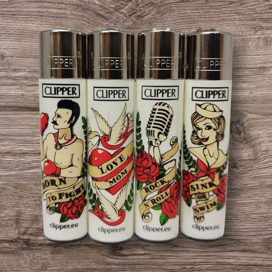 Clipper Large 4er Set - Tattoo 10 - Red Pin