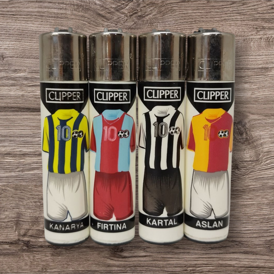 Clipper Large 4er Set - Football - Red Pin