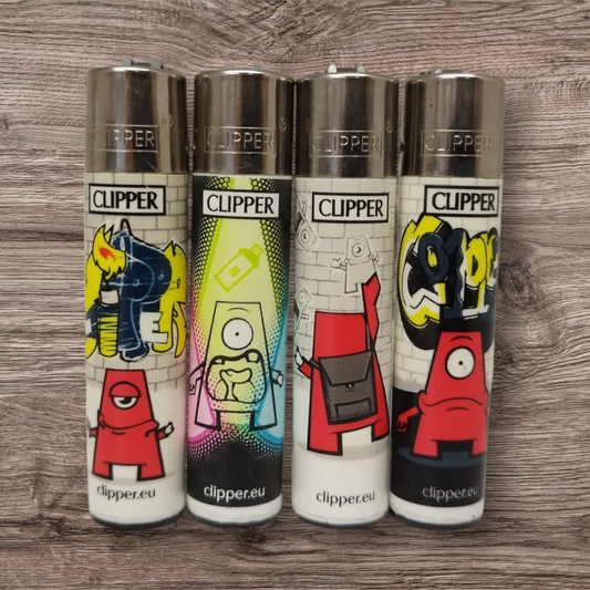 Clipper Large 4er Set - Little Graffiter - Red Pin