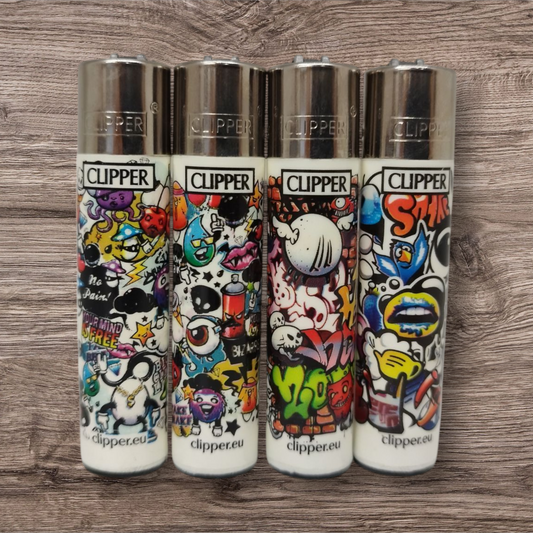 Clipper Large 4er Set - Urban Graffiti - Red Pin