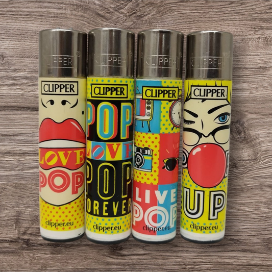 Clipper Large 4er Set - Pop Art - Red Pin