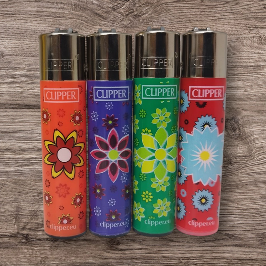 Clipper Large 4er Set - Flowers 18 - Red Pin