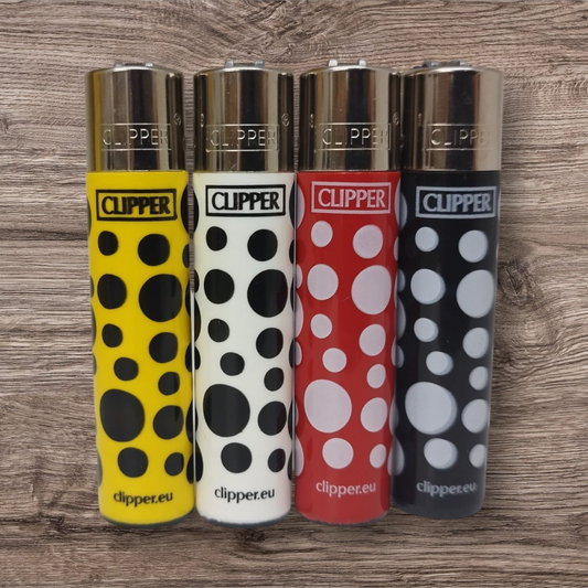 Clipper Large 4er Set - Dots - Red Pin