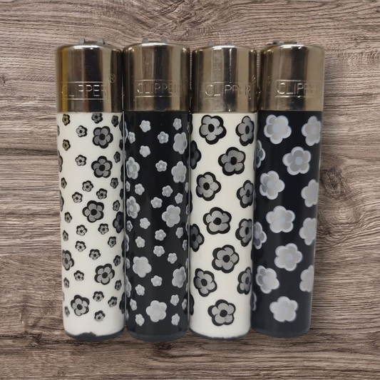 Clipper Large 4er Set  - Flowers 4 - Red Pin