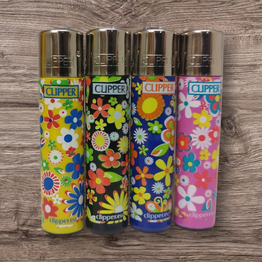 Clipper Large 4er Set - Flowers 12 - Red Pin