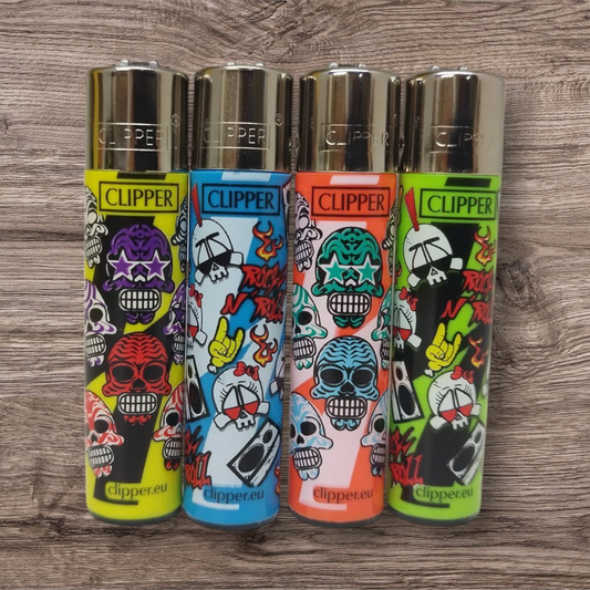 Clipper Large 4er Set - Heavy Skulls 3 - Red Pin