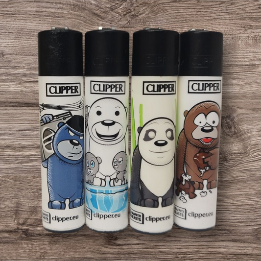 Clipper Large 4er Set - Bears - Red Pin