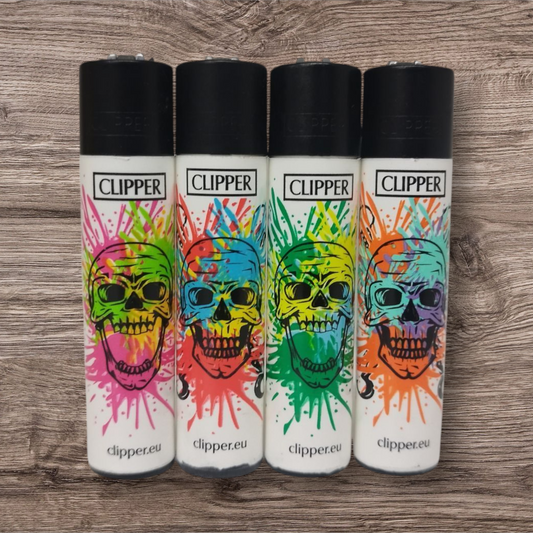 Clipper Large 4er Set - Heavy Skulls 1 - Red Pin