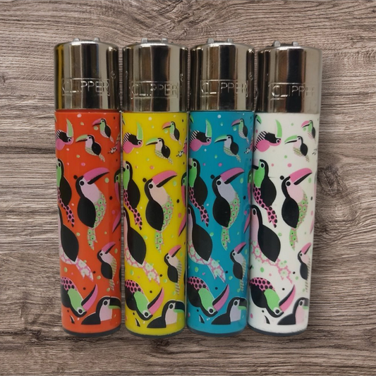 Clipper Large 4er Set - Tucan - Red Pin