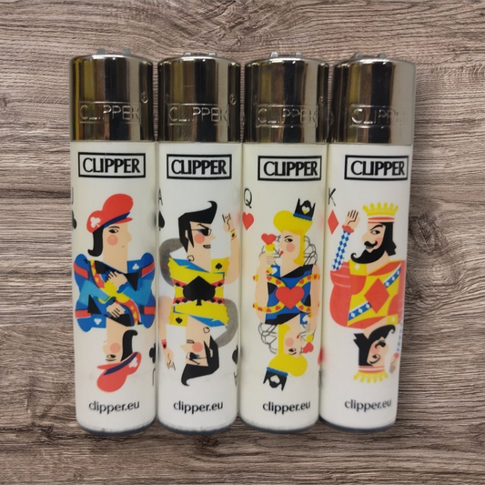 Clipper Large 4er Set - Pik Ass - Red Pin