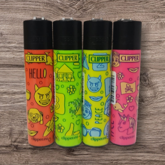 Clipper Large 4er Set - emoji Patterns -