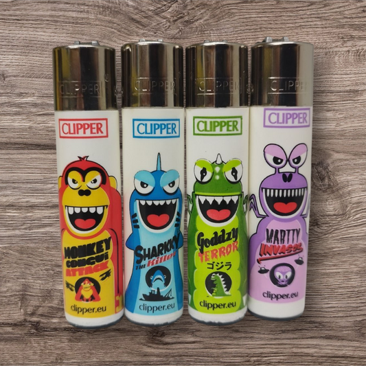 Clipper Large 4er Set - Monster Disaster  - Red Pin