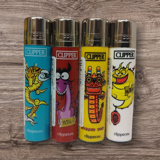 Clipper Large 4er Set - Dragon - Red  Pin