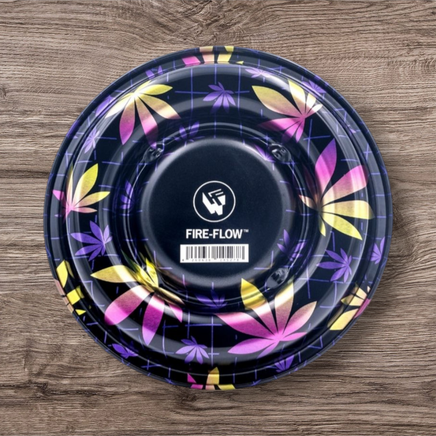 FIRE-FLOW™ Metal Coffeeshop Ashtray Leaves #37 (⌀160 mm)