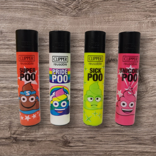 Clipper Large 4er Set - Emoji poo 2