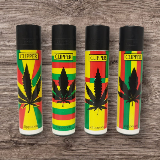 Clipper Large 4er Set -Reagge Print - Red Pin