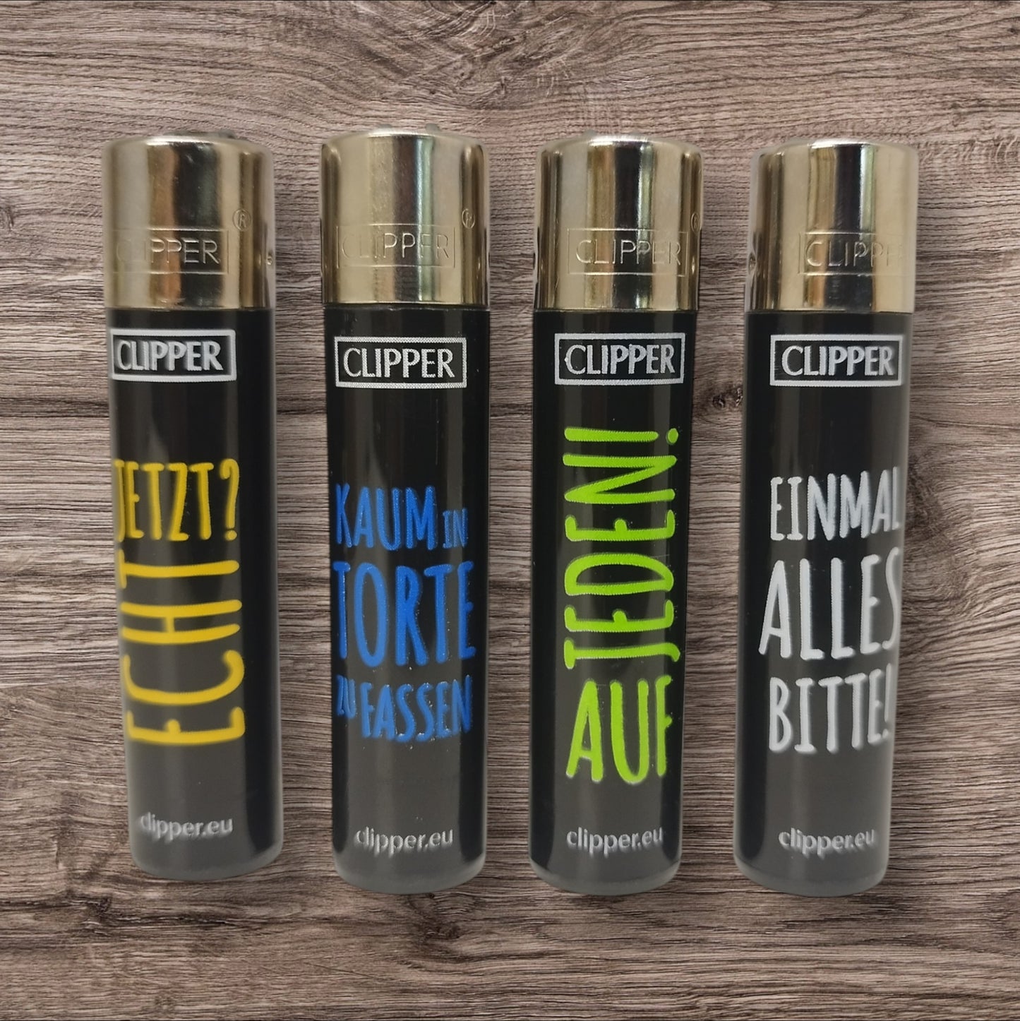 Clipper Large 4er Set - Slogan 4 - Red Pin
