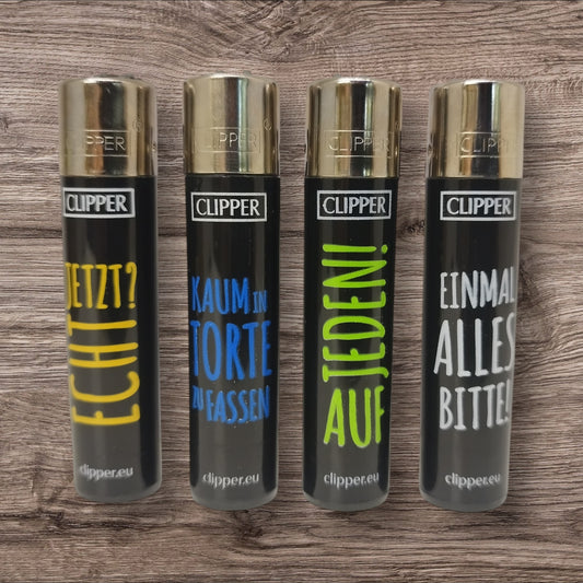 Clipper Large 4er Set - Slogan 4 - Red Pin