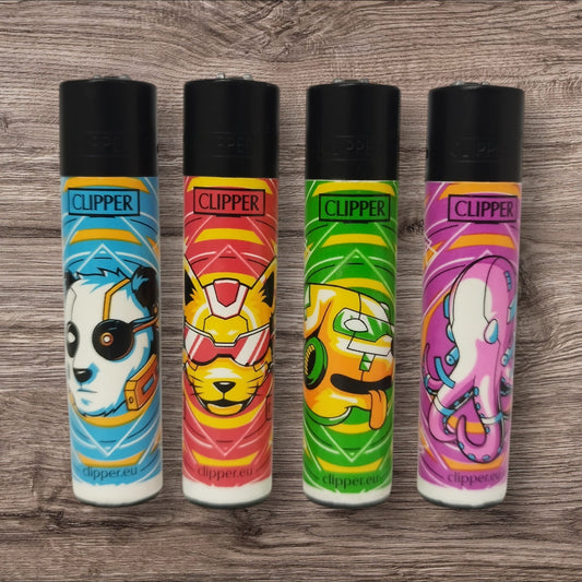 Clipper Large 4er Set - Cyber Animals -