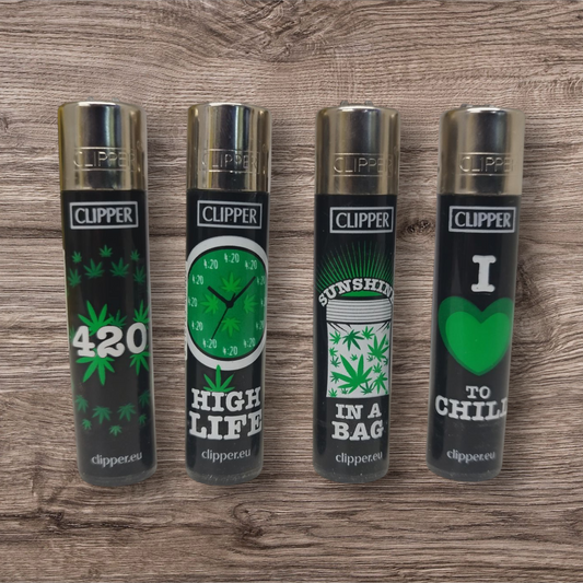 Clipper Large 4er Set - Green Leaves -