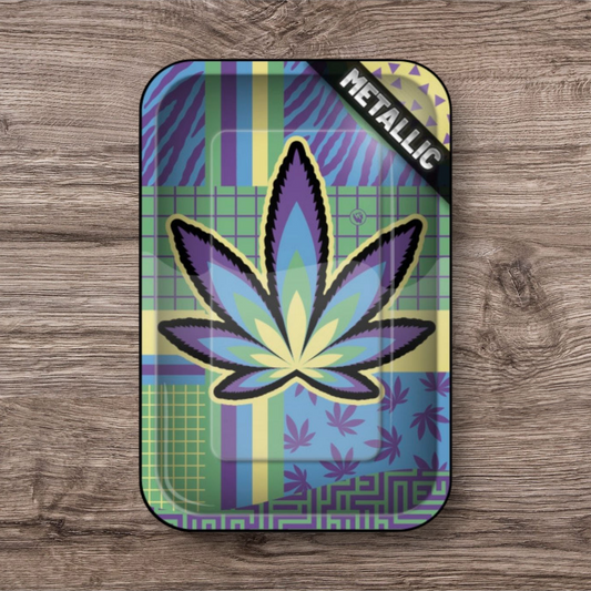 Metal Rolling Tray Small Leaves 36 2/4 (275 mm x 175 mm)
