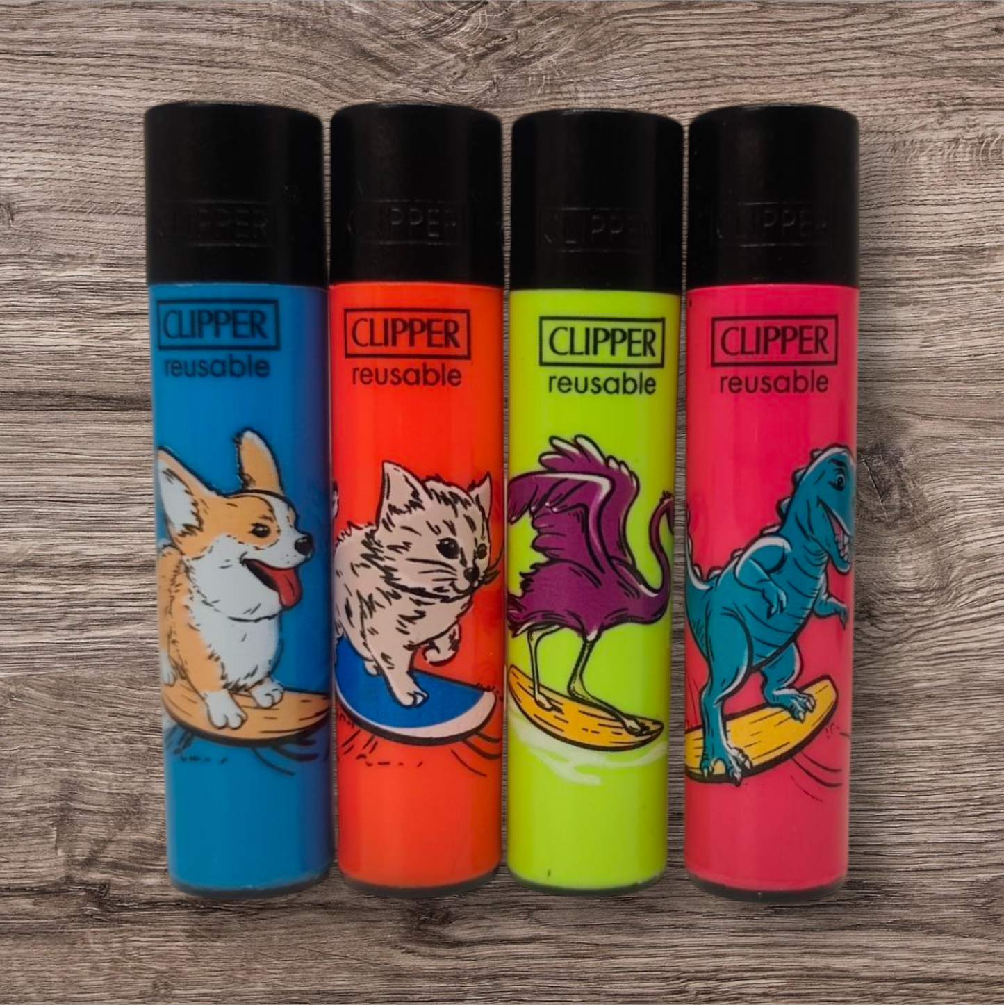 Clipper Large 4er Set - Surf Animals -