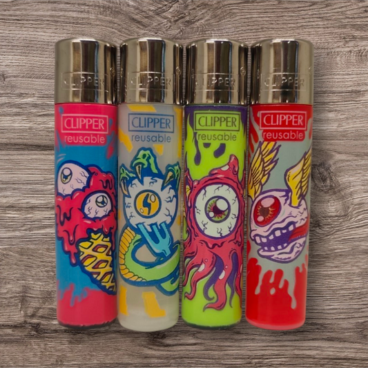 Clipper Large 4er Set - Monster Eyes -