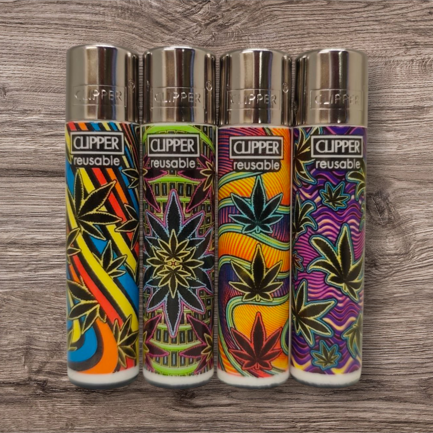 Clipper Large 4er Set - Neon Leaves 6 -