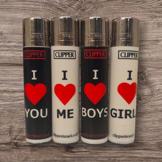 Clipper Large 4er Set - Heart by Miran Nudell 2014 - Red Pin