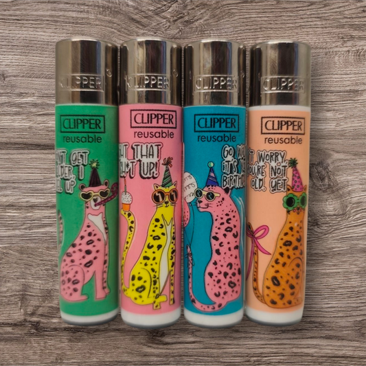 Clipper Large 4er Set - Birthday Leopard -