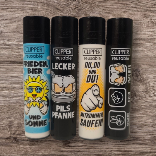 Clipper large 4er Set - Bier Slogan 2 - 2025