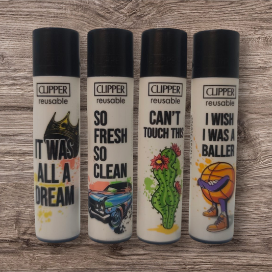 Clipper Large 4er Set - HipHop Slogan 2 -