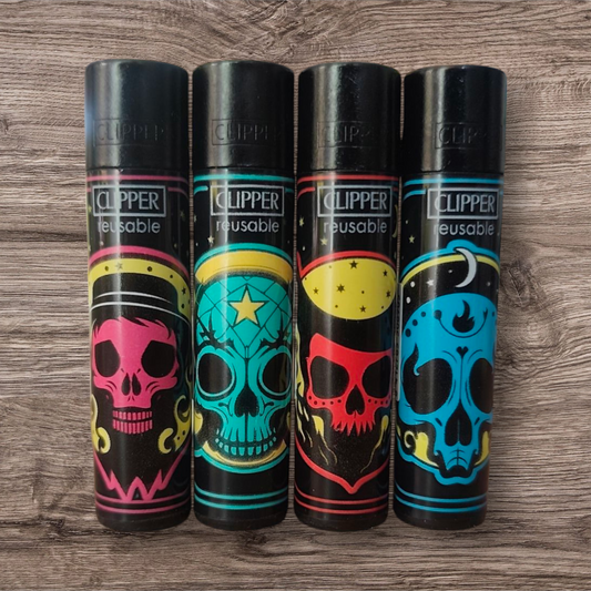 Clipper Large 4er Set - Black Magic Skulls -