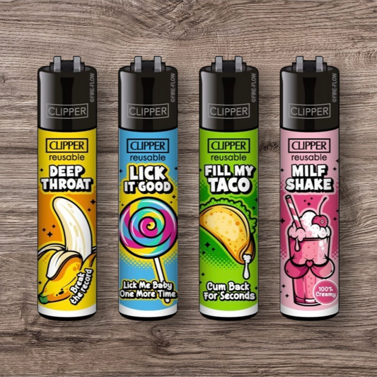 Clipper Large 4er Set - Porn Slogan #10 -