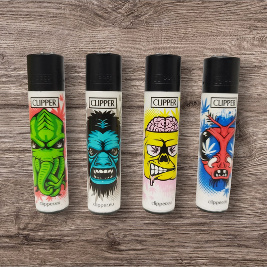 Clipper Large 4er Set - W..d Monster - Red Pin