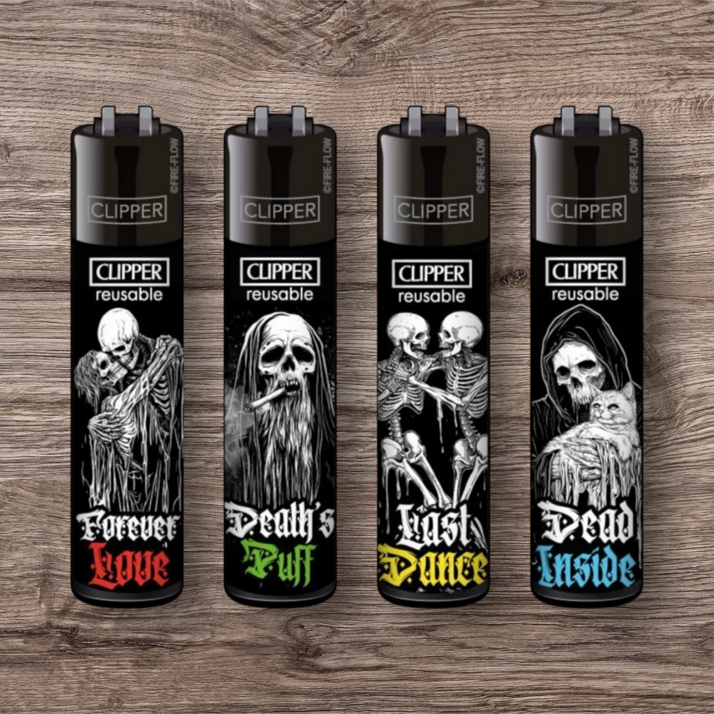 Clipper large 4er Set FFX - Skulls -