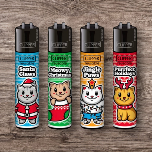 Clipper large 4er Set -Meowy Catmas-