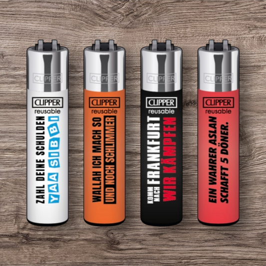 Clipper Large 4er Set - FFX Deutsch Meme -